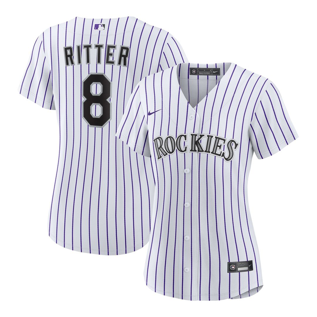 Colorado Rockies Ryan Ritter Women's Home Replica Jersey - White