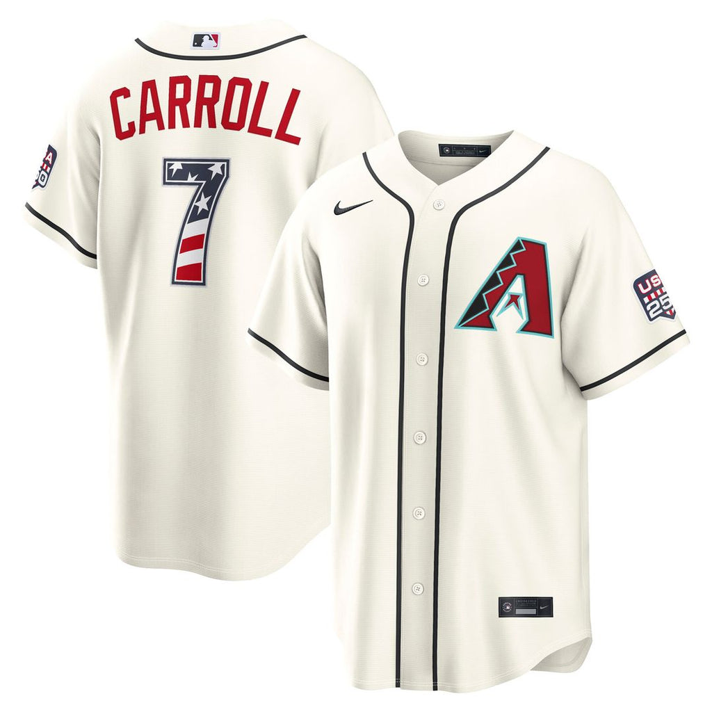Arizona Diamondbacks Corbin Carroll USA 250 Fourth of July Home Stadium Jersey - Cream