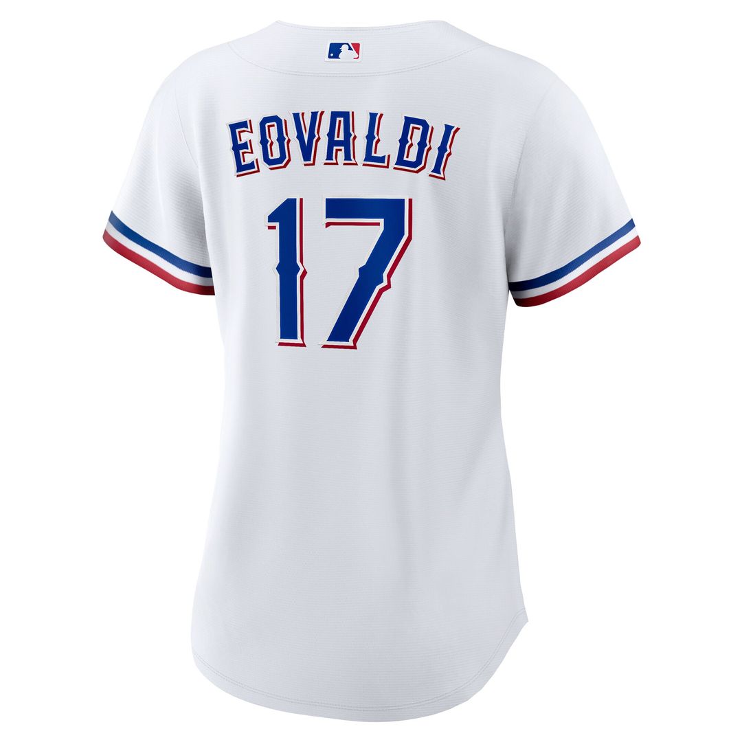 Texas Rangers Nathan Eovaldi Women's Home Replica Jersey - White
