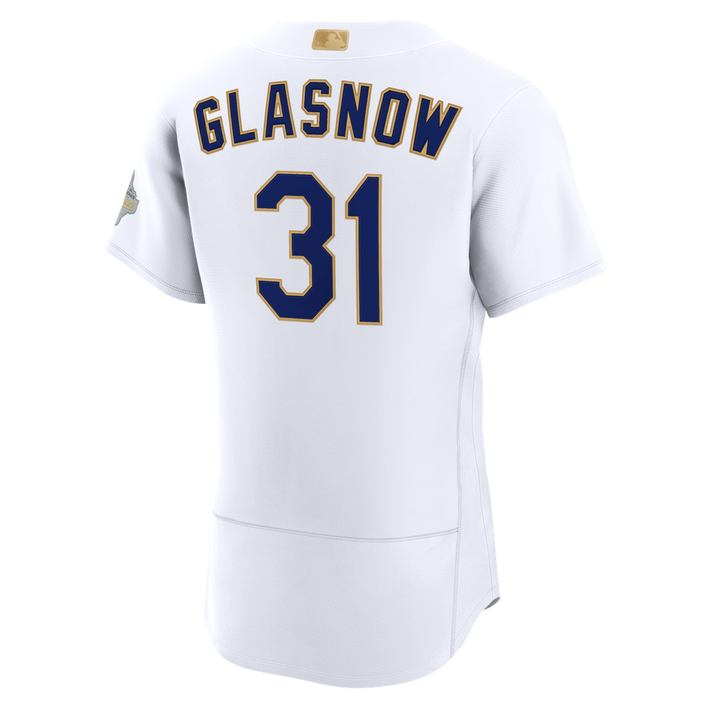 Los Angeles Dodgers Tyler Glasnow 2026 Gold Collection Authentic Jersey - White