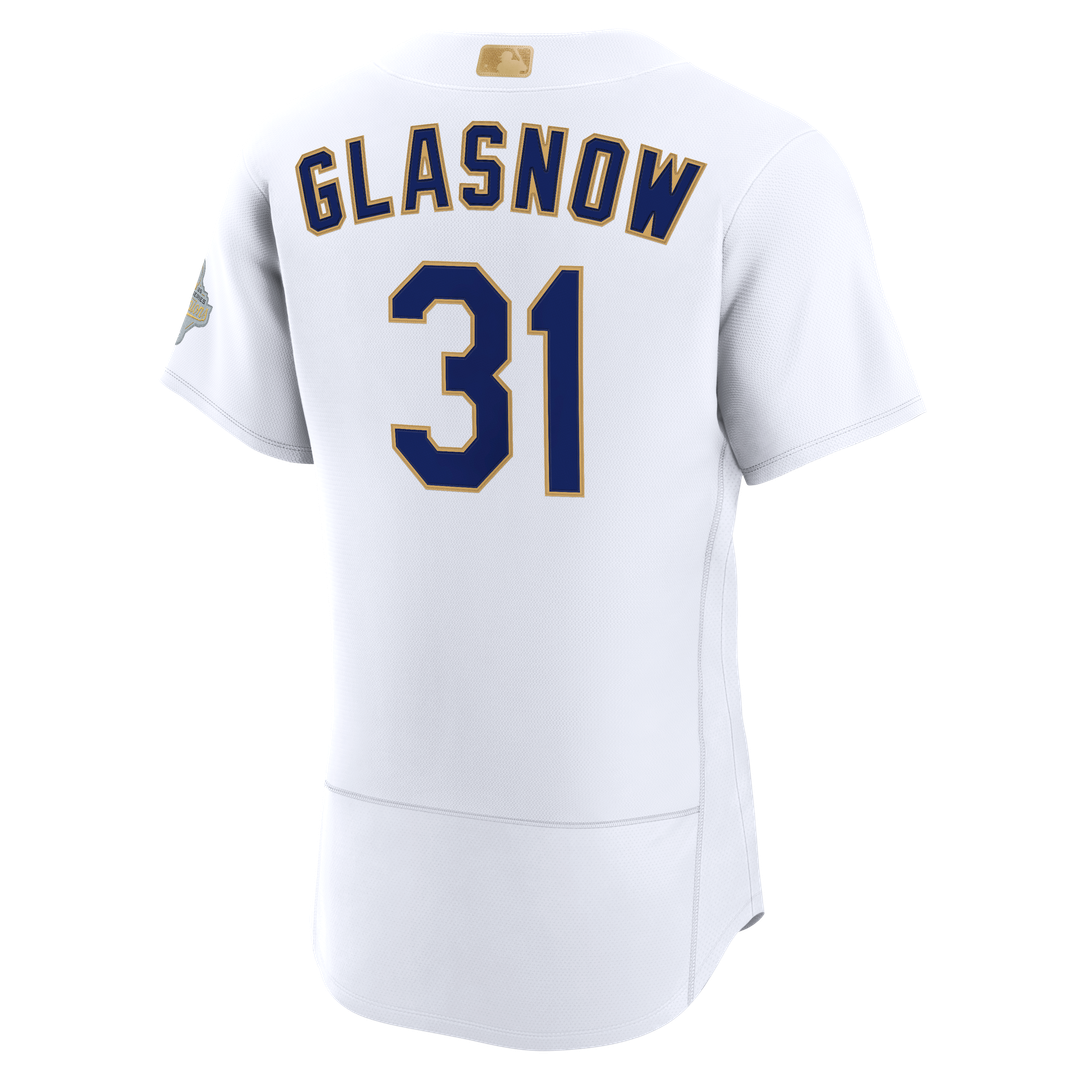 Los Angeles Dodgers Tyler Glasnow 2026 Gold Collection Authentic Jersey - White
