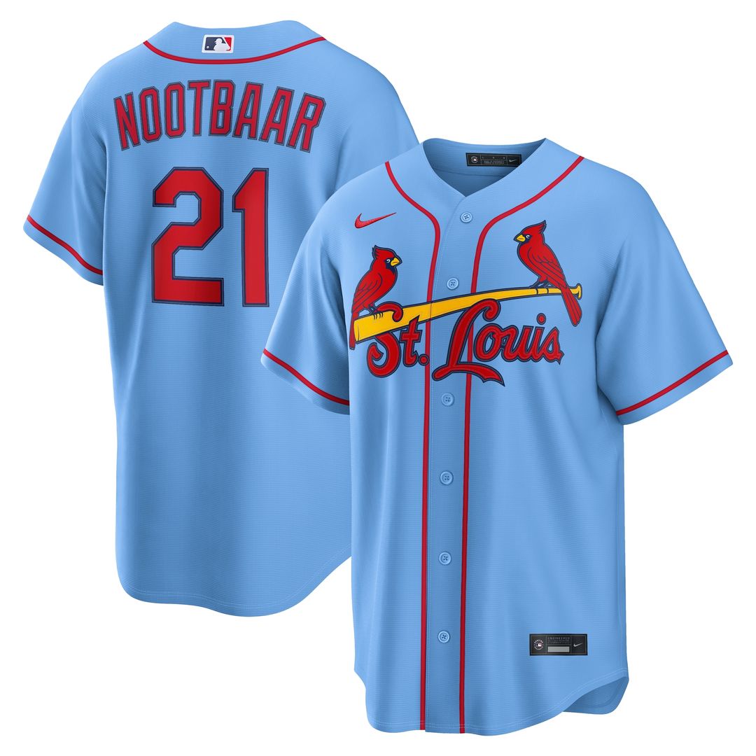 St. Louis Cardinals Lars Nootbaar Alternate Replica Jersey - Light Blue