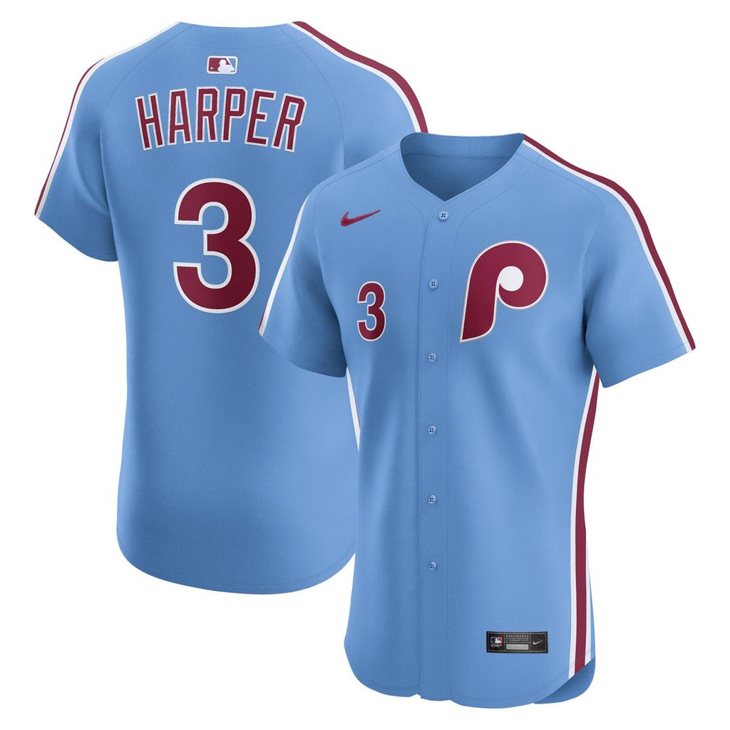 Philadelphia Phillies Bryce Harper Alternate Elite Jersey - Light Blue