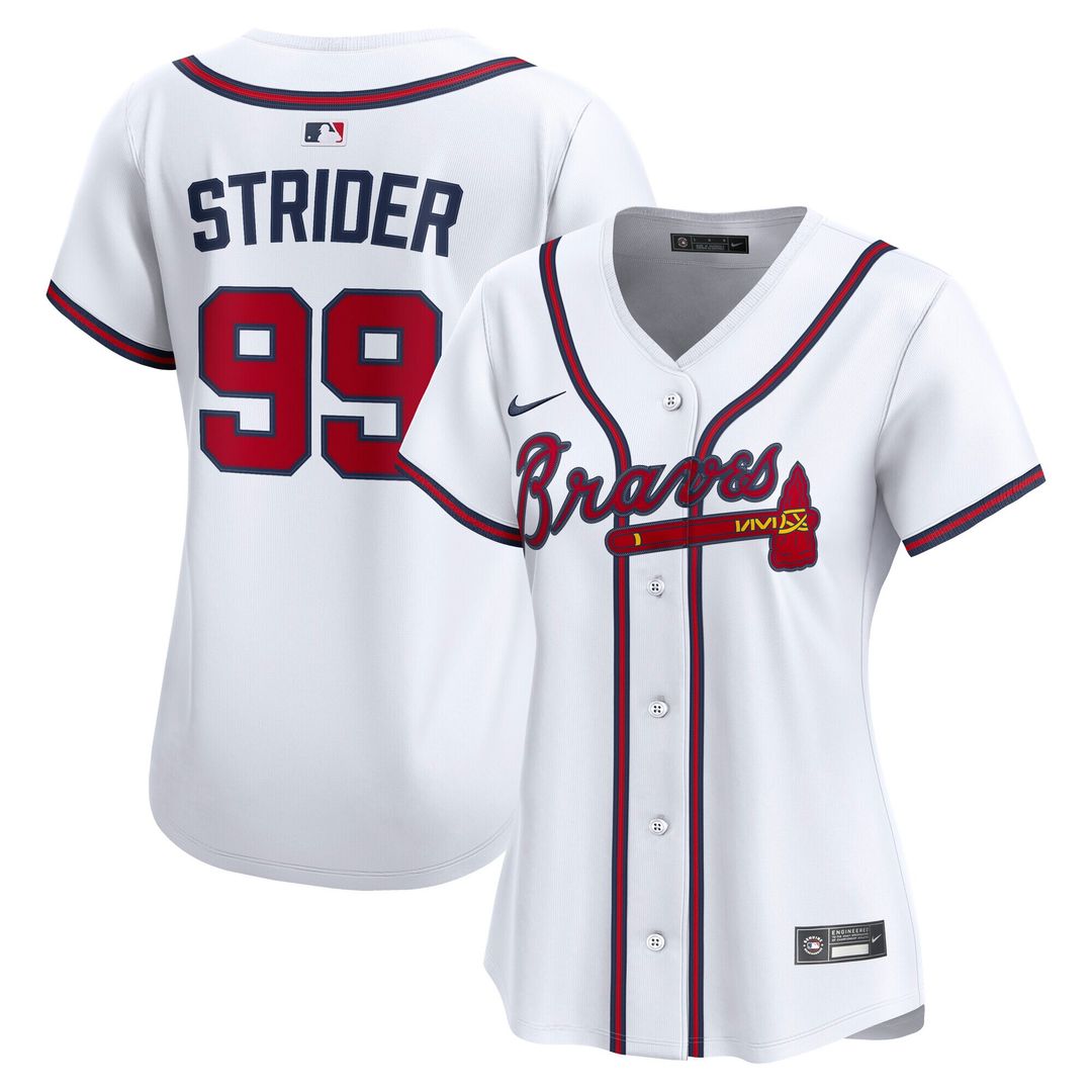 Atlanta Braves Spencer Strider Women's Home Limited Jersey - White