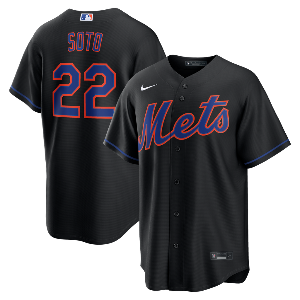 New York Mets Juan Soto Alternate Replica Jersey - Black