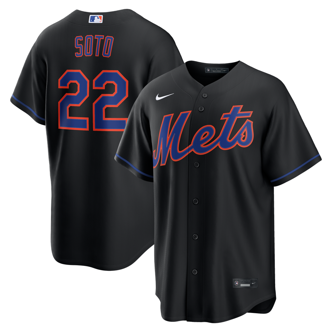 New York Mets Juan Soto Alternate Replica Jersey - Black