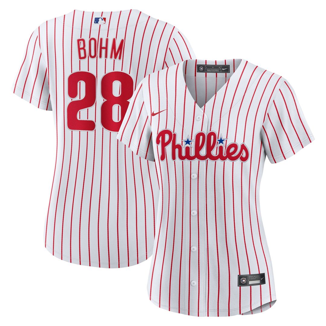Philadelphia Phillies Alec Bohm Women's Home Replica Jersey - White