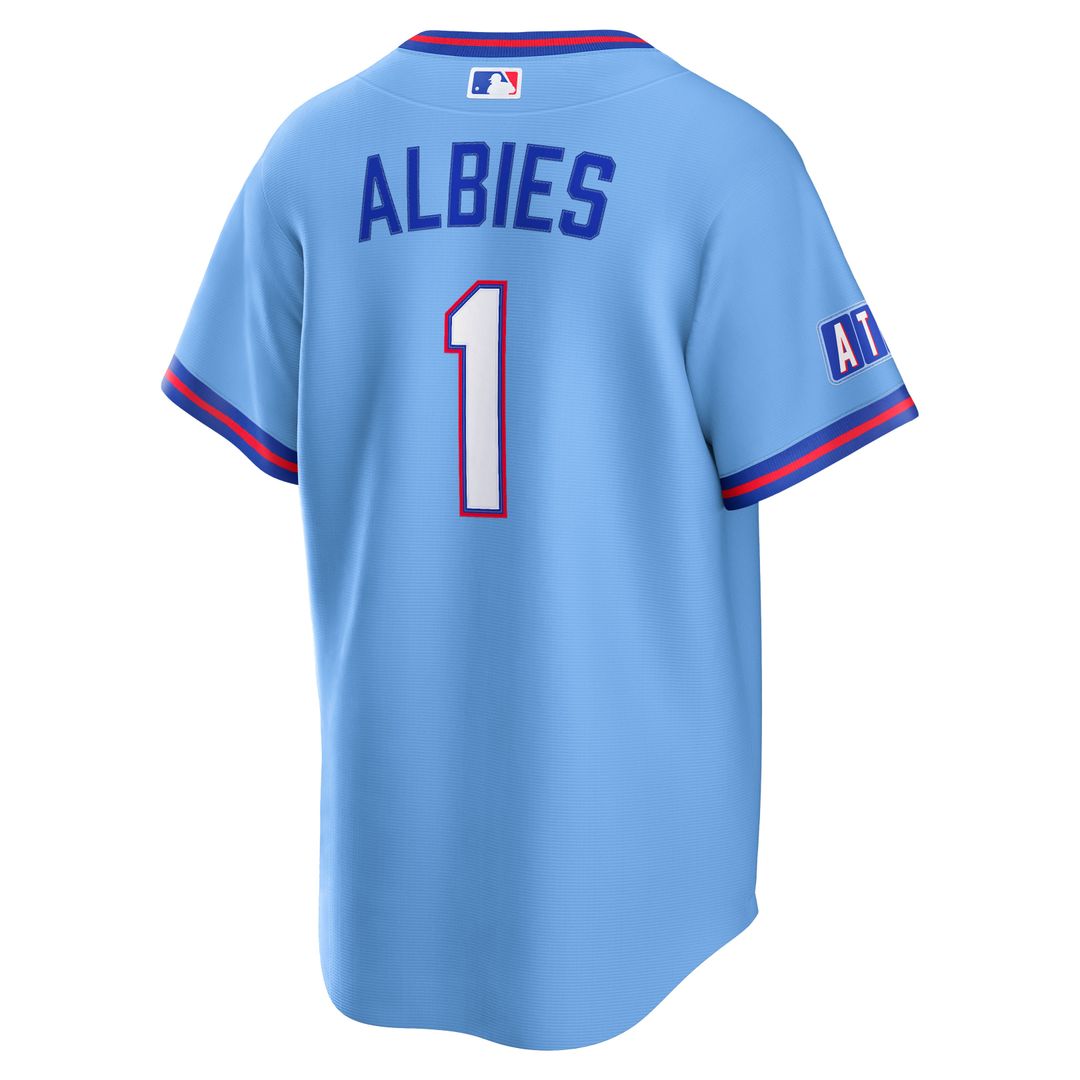 Atlanta Braves Ozzie Albies 2026 City Connect Stadium Jersey - Powder Blue