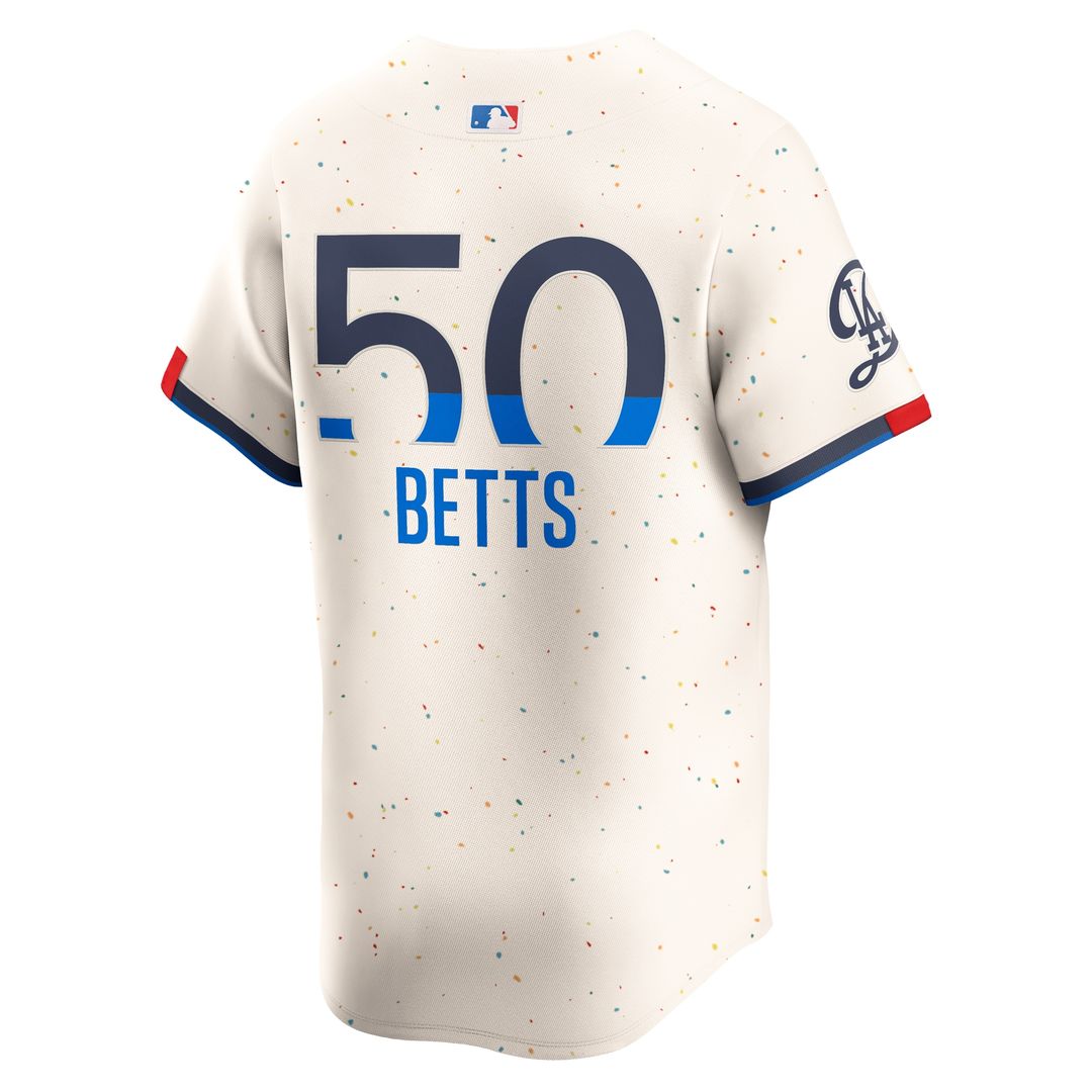 Los Angeles Dodgers Mookie Betts City Connect Limited Jersey - Cream