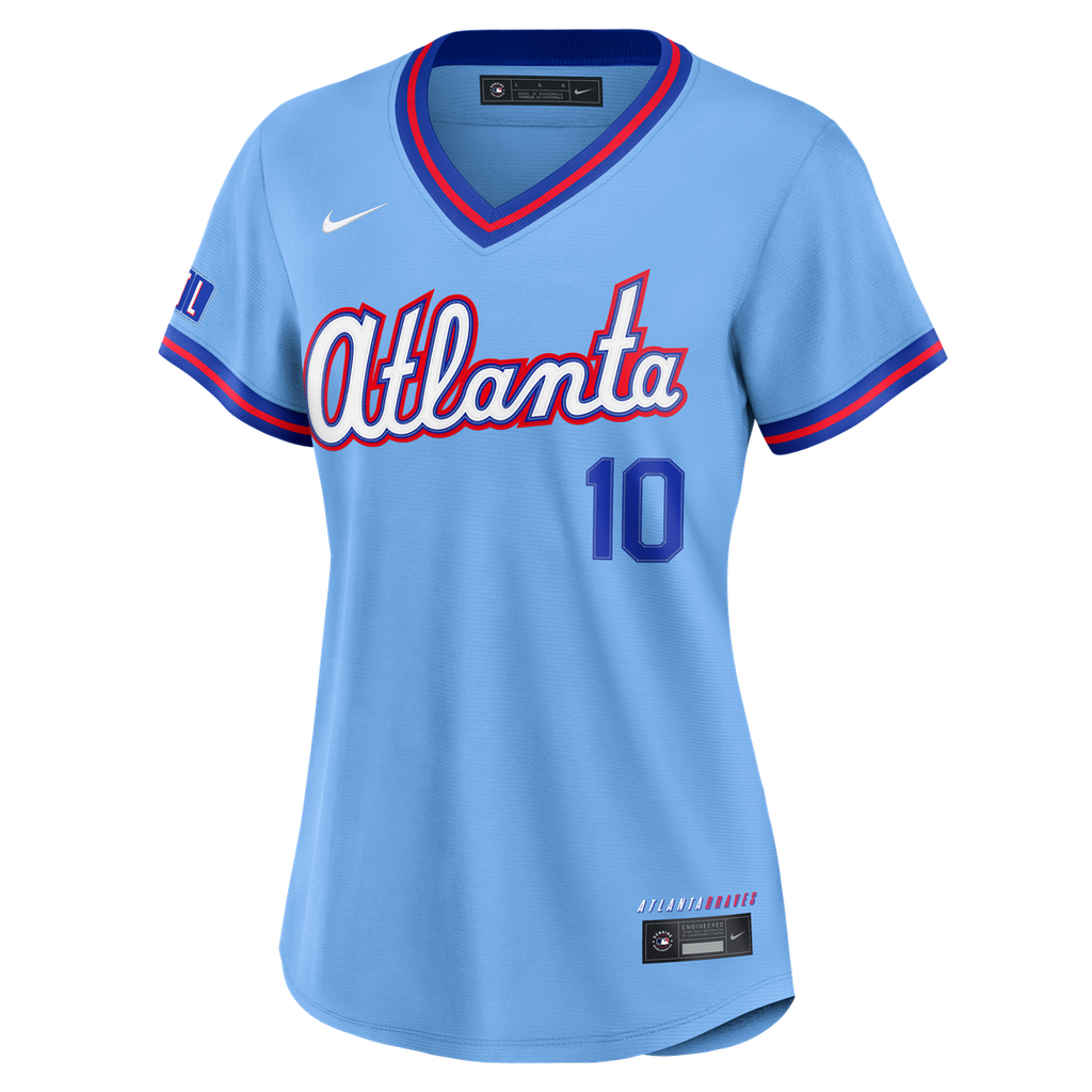 Atlanta Braves Chipper Jones Women's 2026 City Connect Stadium Jersey - Powder Blue