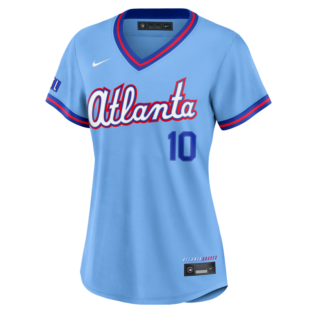 Atlanta Braves Chipper Jones Women's 2026 City Connect Stadium Jersey - Powder Blue