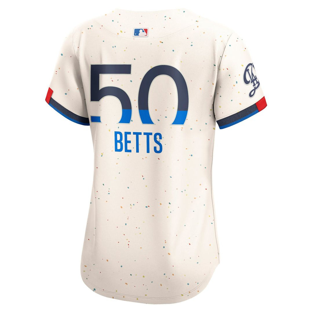 Los Angeles Dodgers Mookie Betts Women's City Connect Limited Jersey - Cream