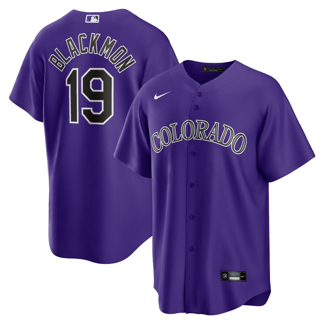 Colorado Rockies Charlie Blackmon Alternate Replica Player Name Jersey - Purple