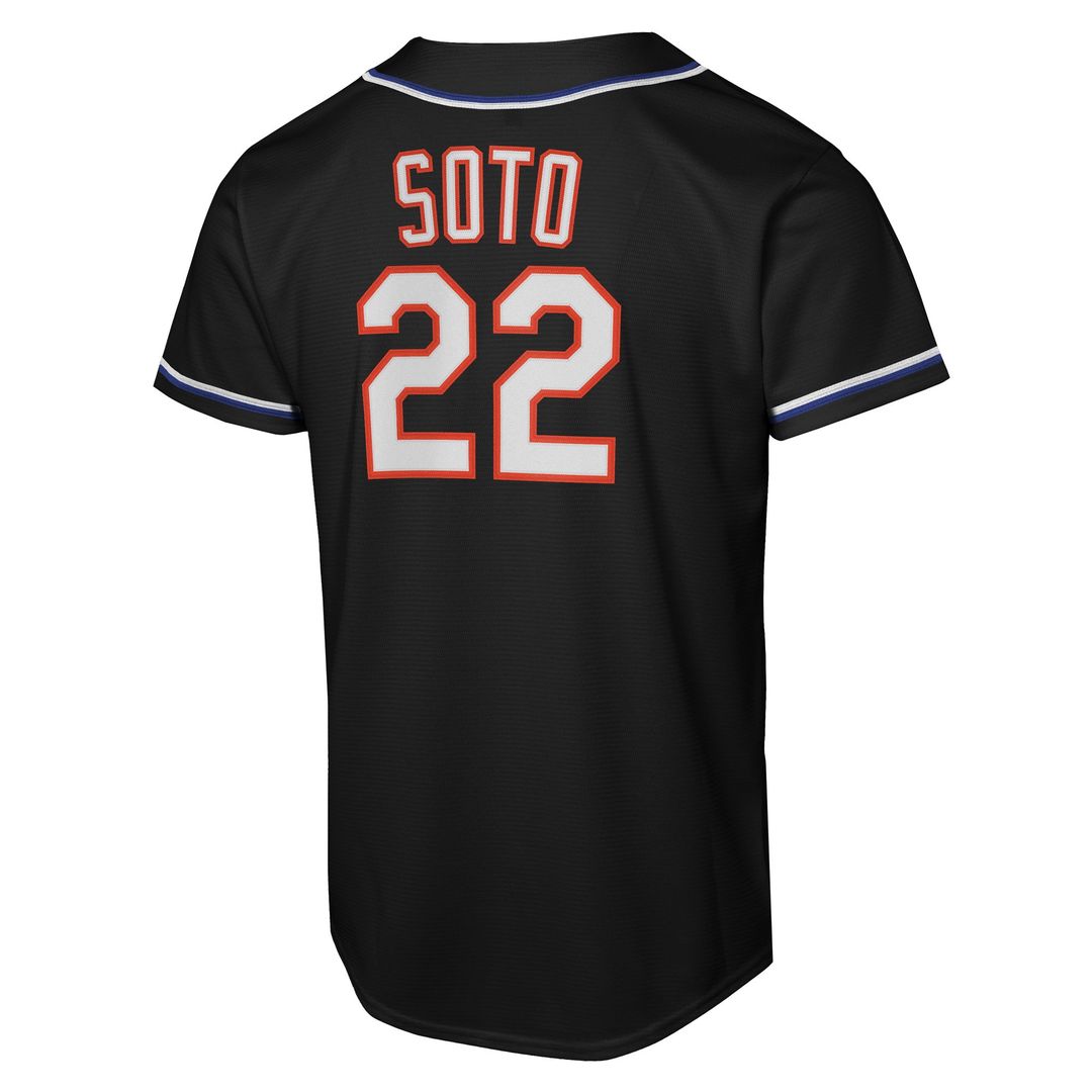 New York Mets Juan Soto Youth Fashion Replica Jersey - Black