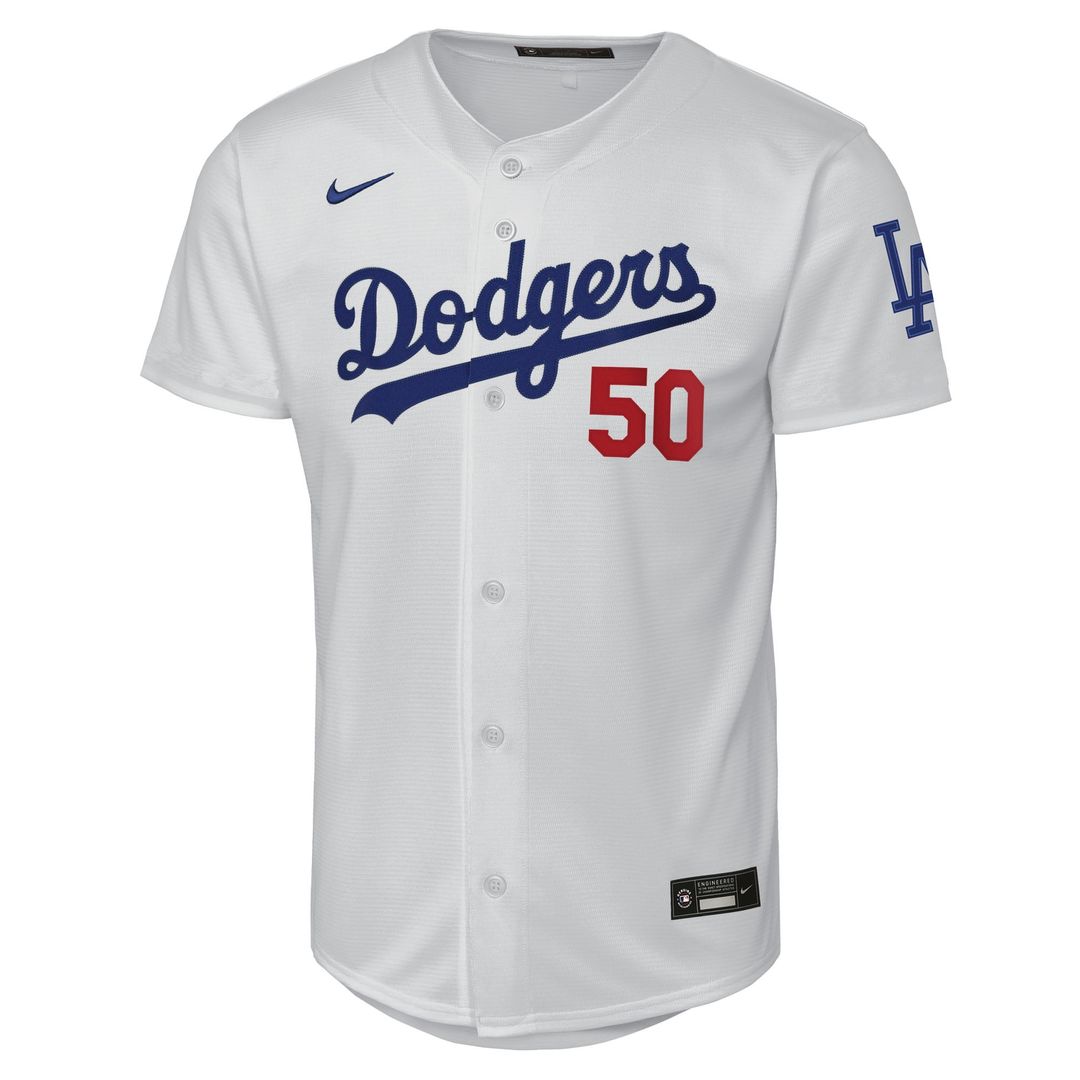 Los Angeles Dodgers Mookie Betts Youth Home Stadium Jersey - White