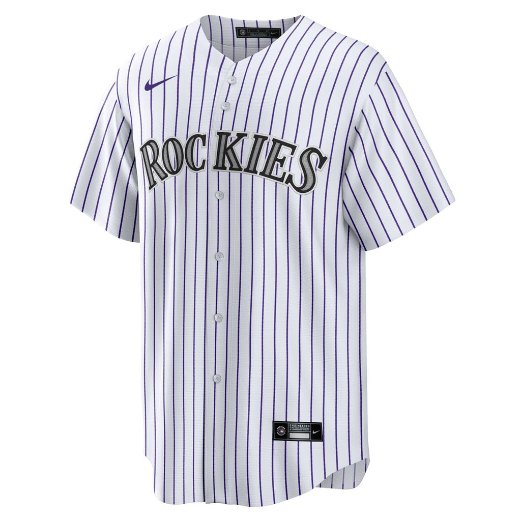 Colorado Rockies Kris Bryant Replica Jersey - White/Purple