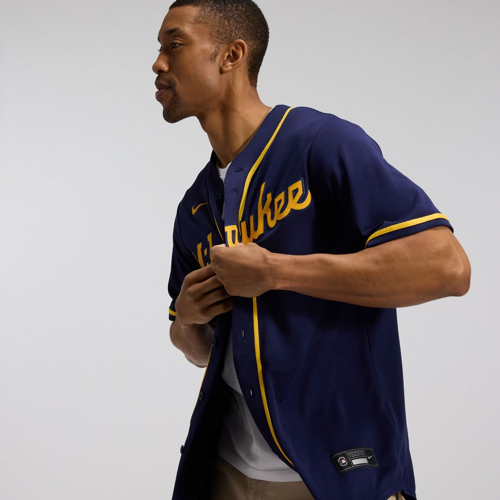 Milwaukee Brewers Home Replica Team Jersey - Cream