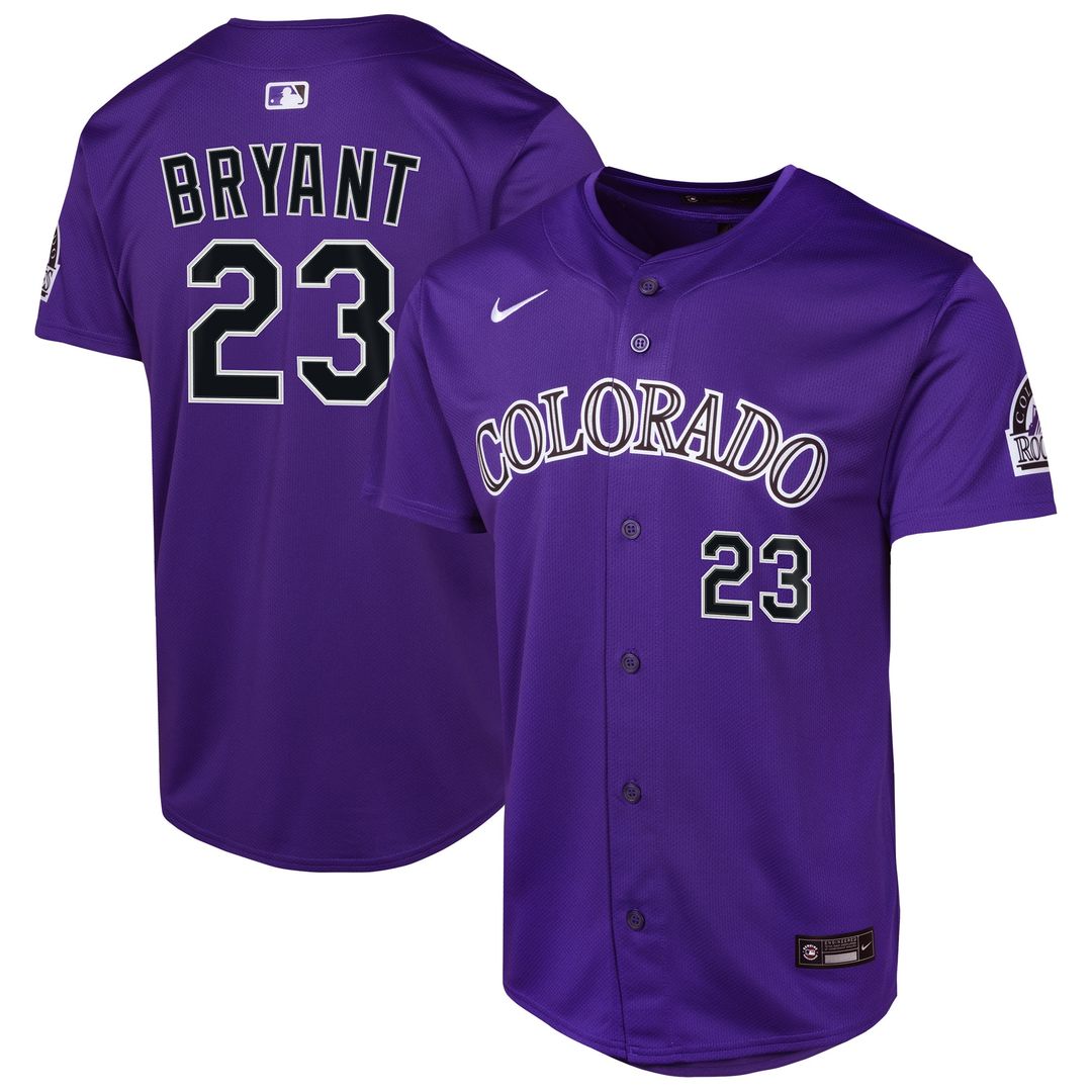 Colorado Rockies Kris Bryant Youth Alternate Limited Jersey - Purple