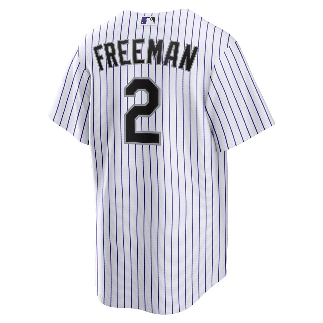 Colorado Rockies Tyler Freeman Home Replica Jersey - White
