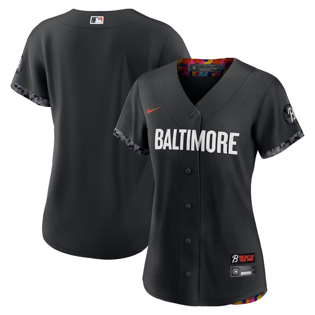 Baltimore Orioles Women's City Connect Replica Jersey - Black