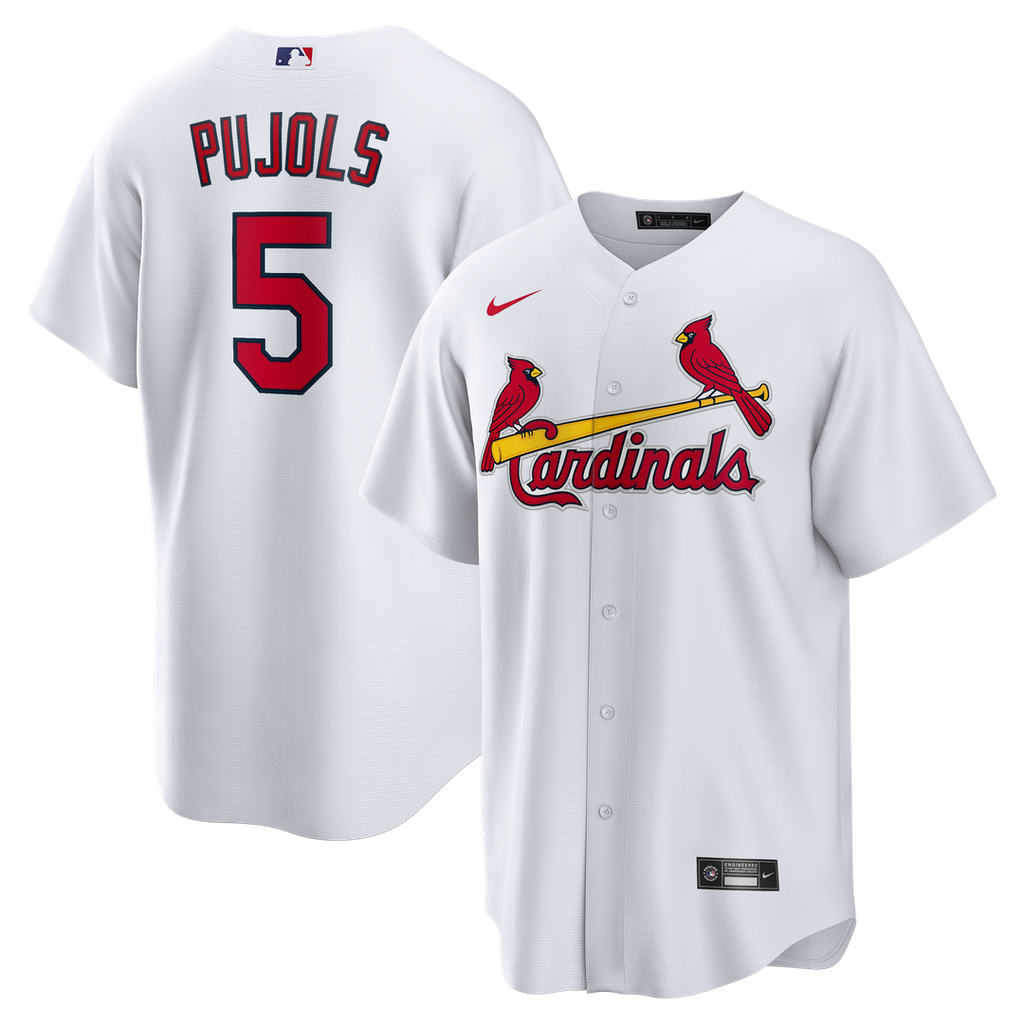 St. Louis Cardinals Albert Pujols Home Retired Replica Jersey - White