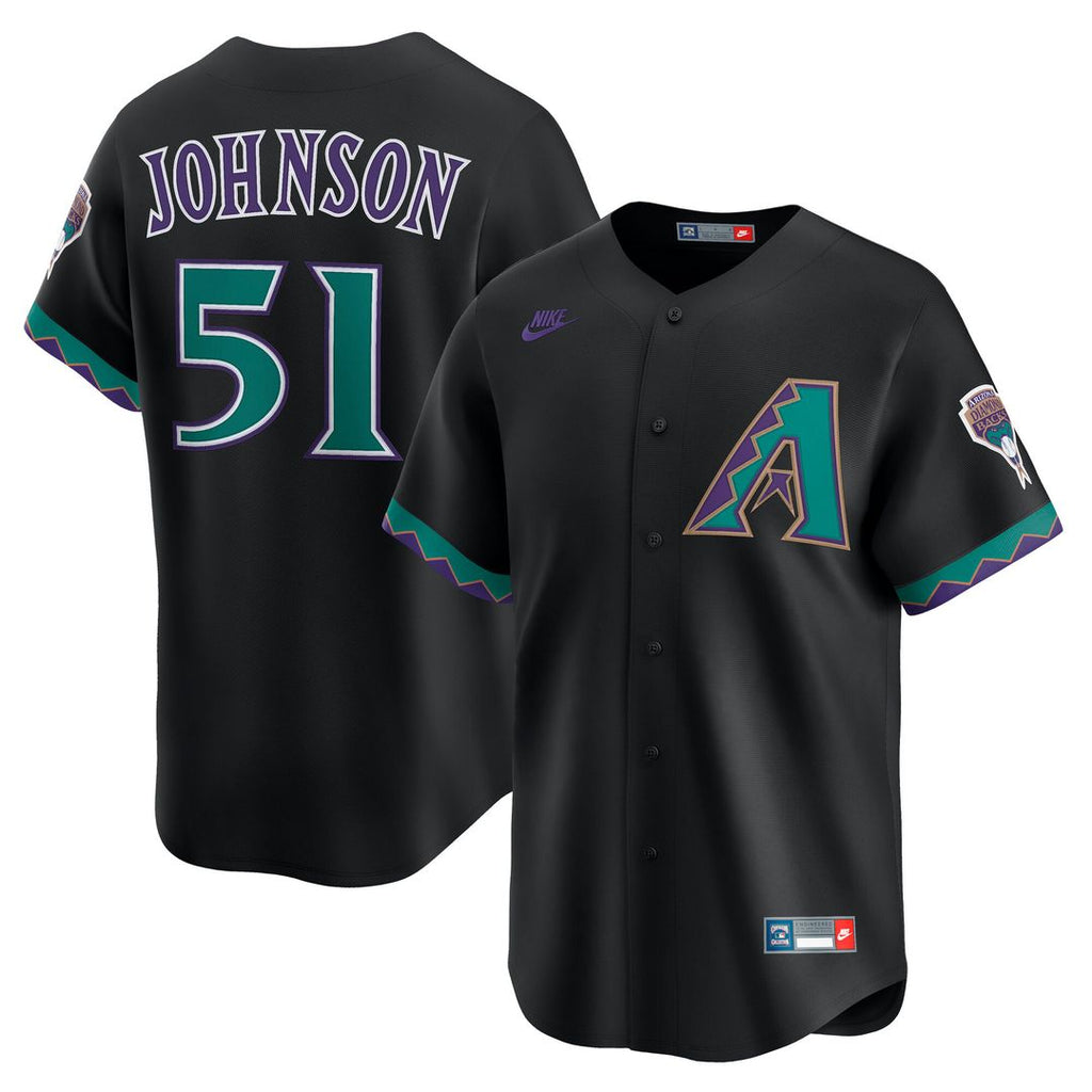 Arizona Diamondbacks Randy Johnson Throwback Cooperstown Limited Jersey - Black