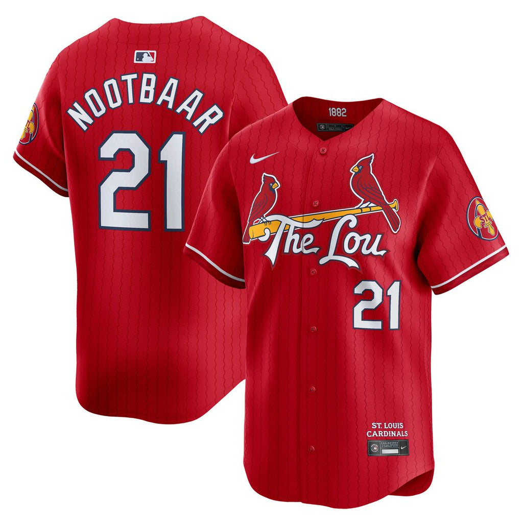 St. Louis Cardinals Lars Nootbaar City Connect Limited Jersey - Red