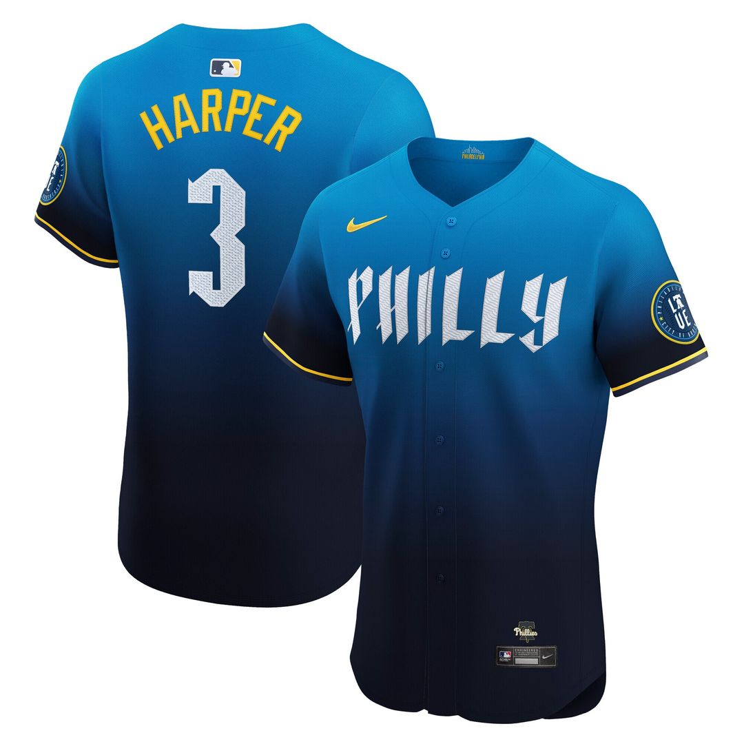 Philadelphia Phillies Bryce Harper City Connect Elite Jersey - Navy