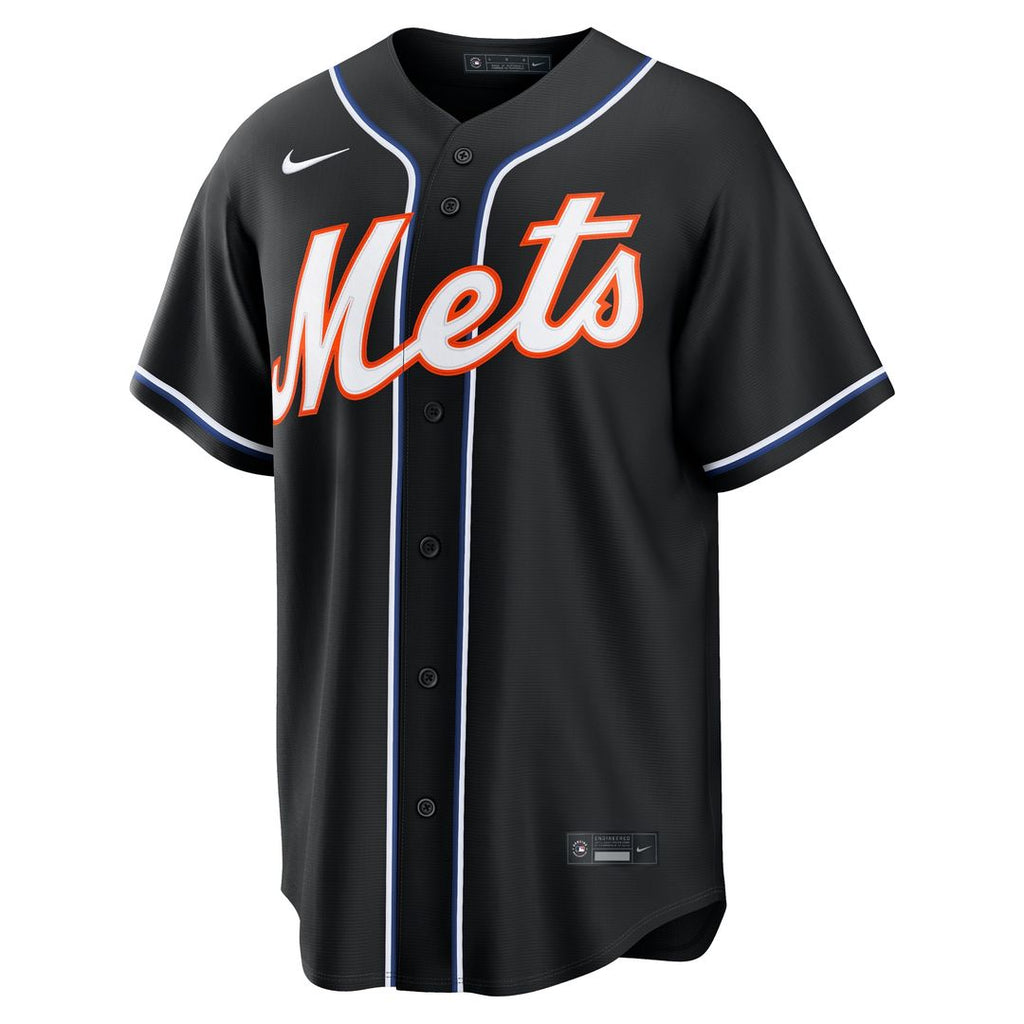 New York Mets Francisco Lindor Fashion Replica Black Out Jersey