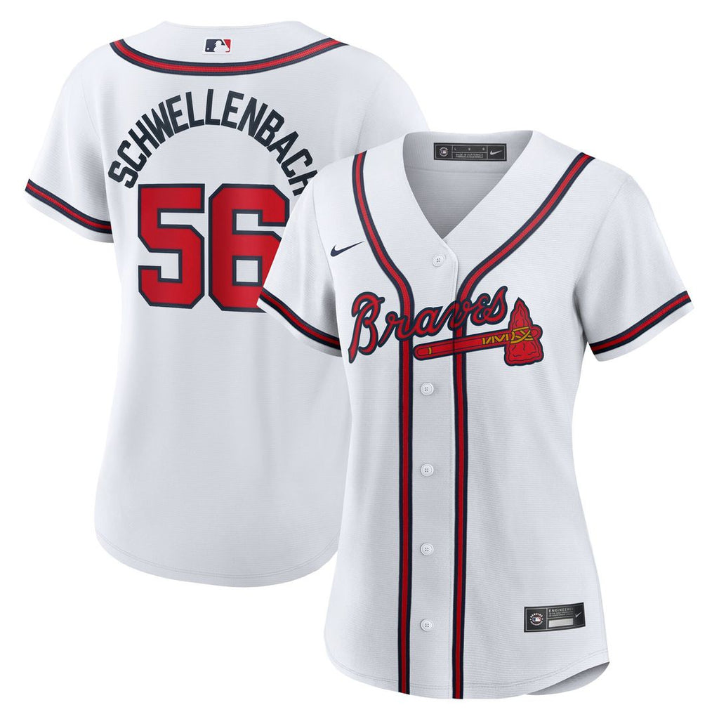 Atlanta Braves Spencer Schwellenbach Women's Home Replica Jersey - White