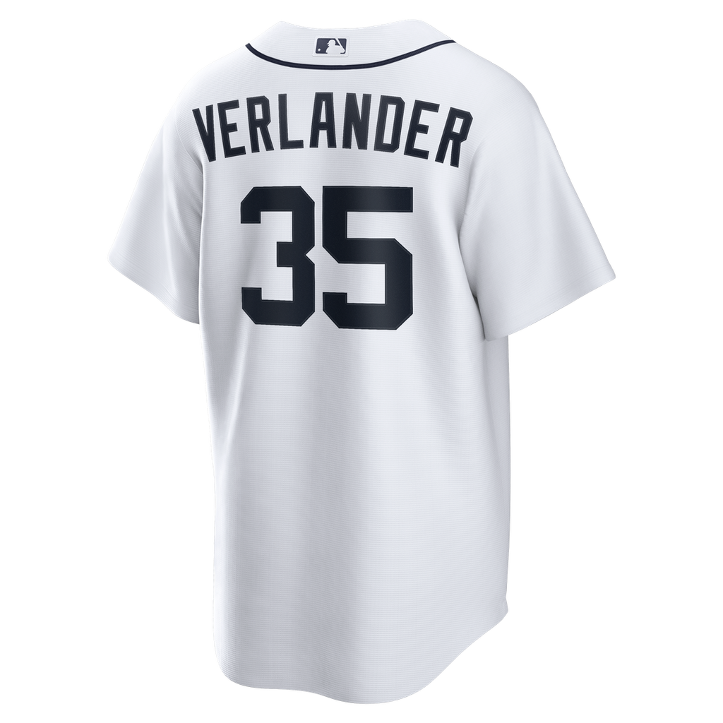 Detroit Tigers Justin Verlander Home Replica Jersey - White