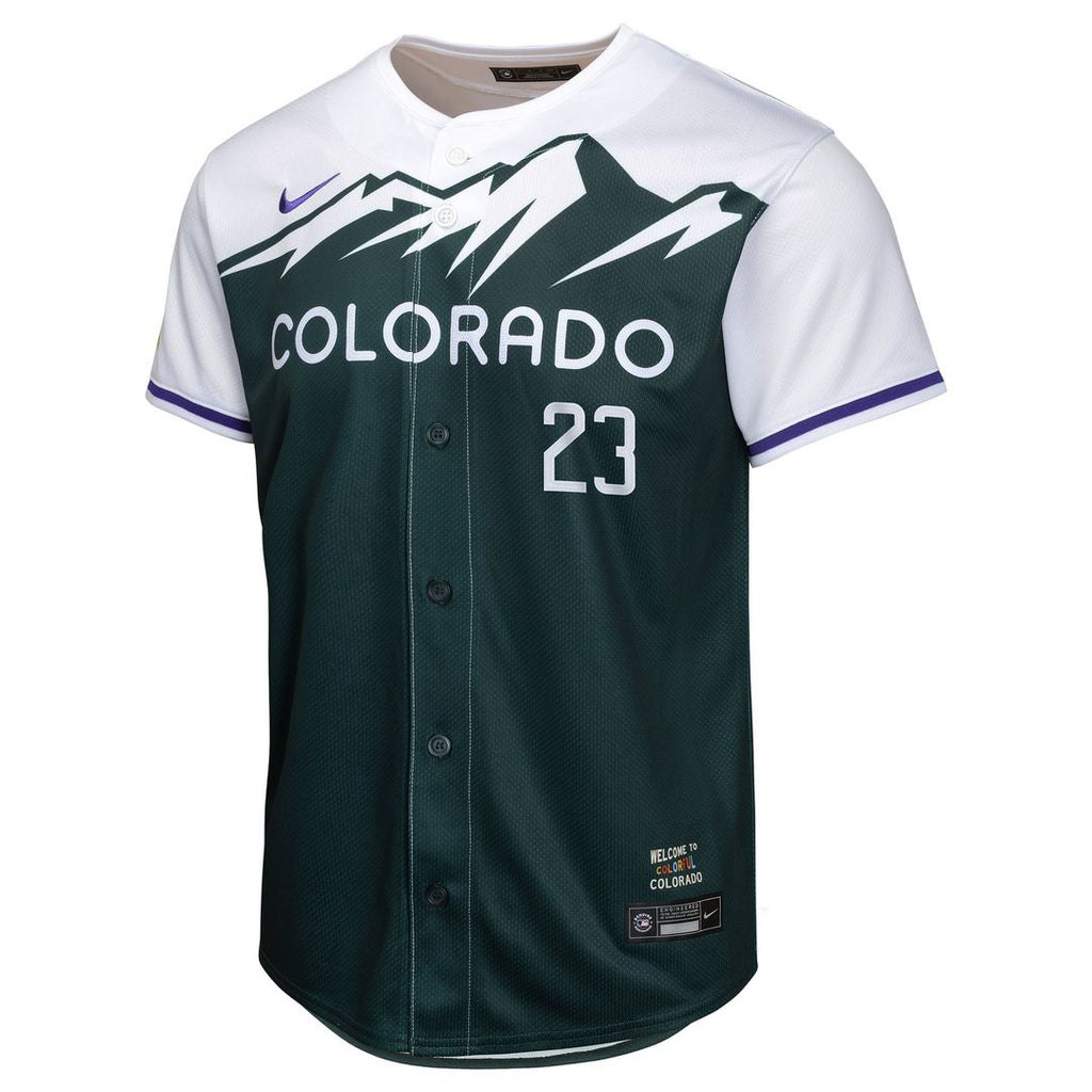 Colorado Rockies Kris Bryant Youth City Connect Limited Jersey - Green