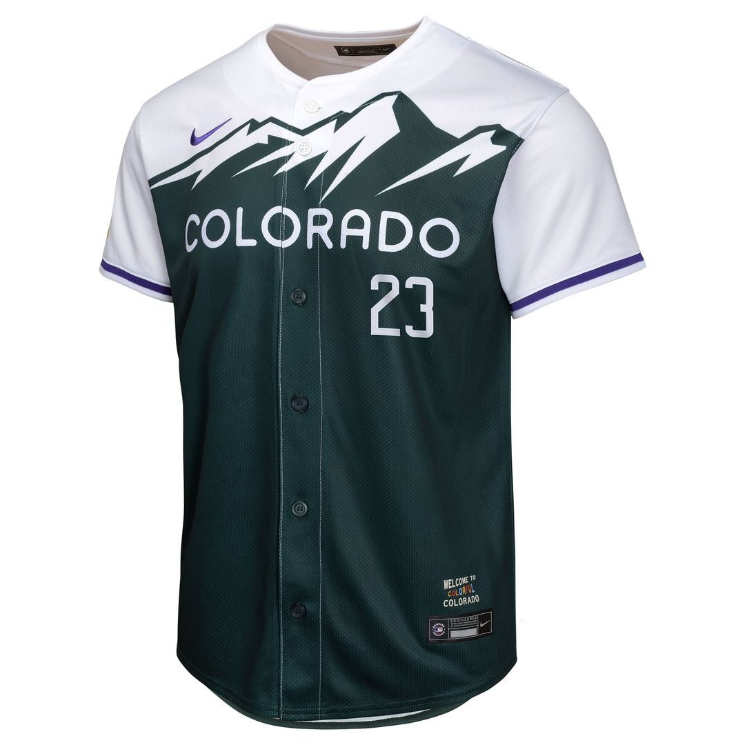 Colorado Rockies Kris Bryant Youth City Connect Limited Jersey - Green