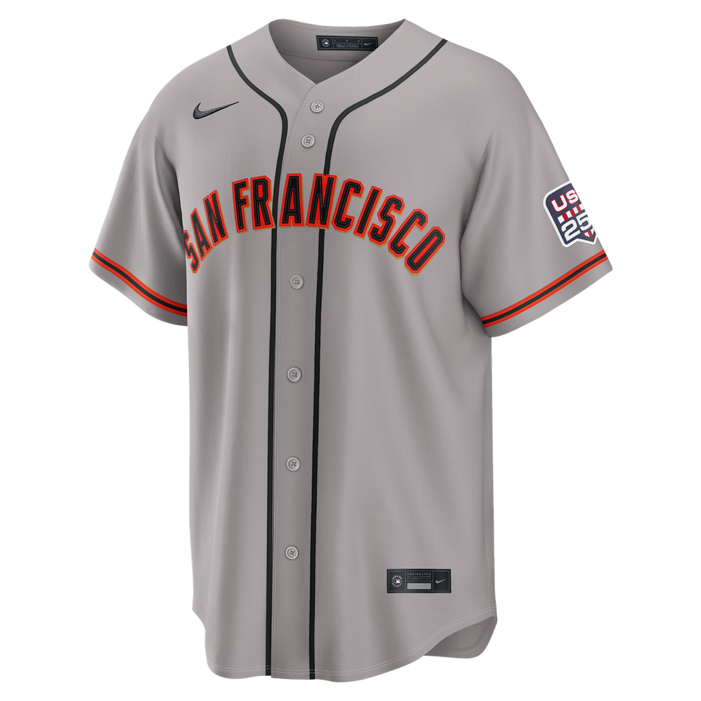 San Francisco Giants Jung Hoo Lee USA 250 Fourth of July Road Stadium Jersey - Gray