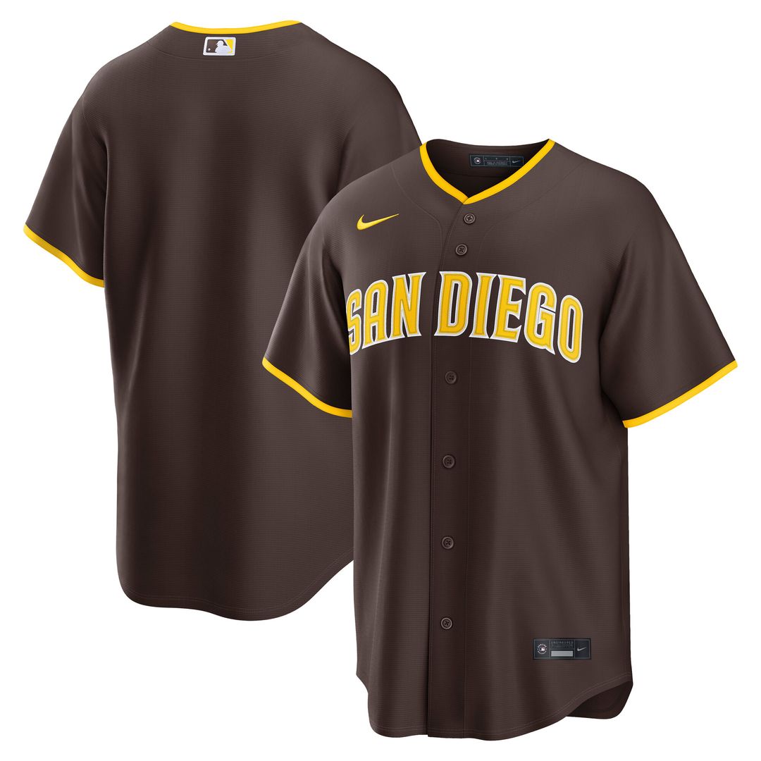 San Diego Padres Road Replica Jersey - Brown
