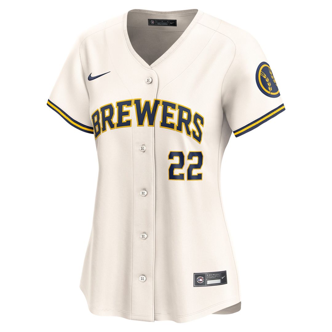 Milwaukee Brewers Christian Yelich Women's Home Limited Jersey - Cream