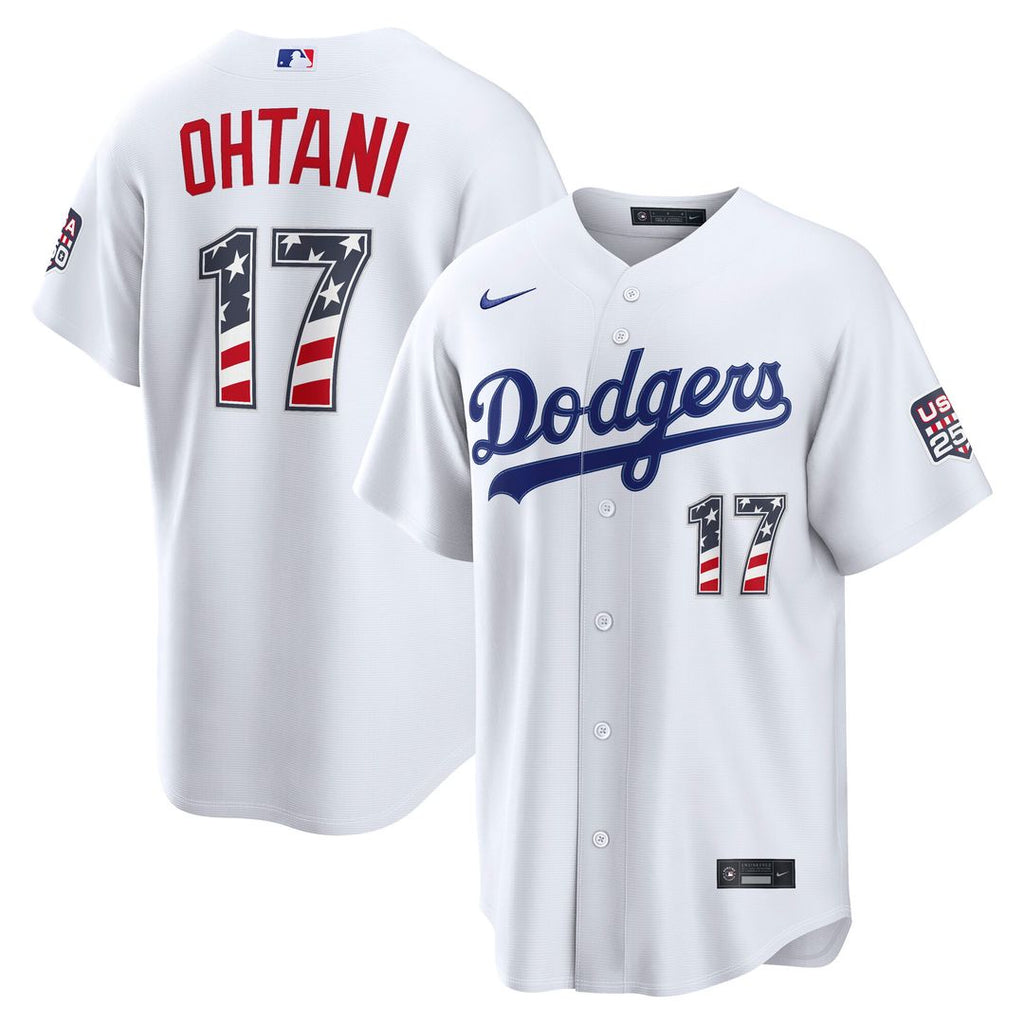Los Angeles Dodgers Shohei Ohtani USA 250 Fourth of July Home Stadium Jersey - White