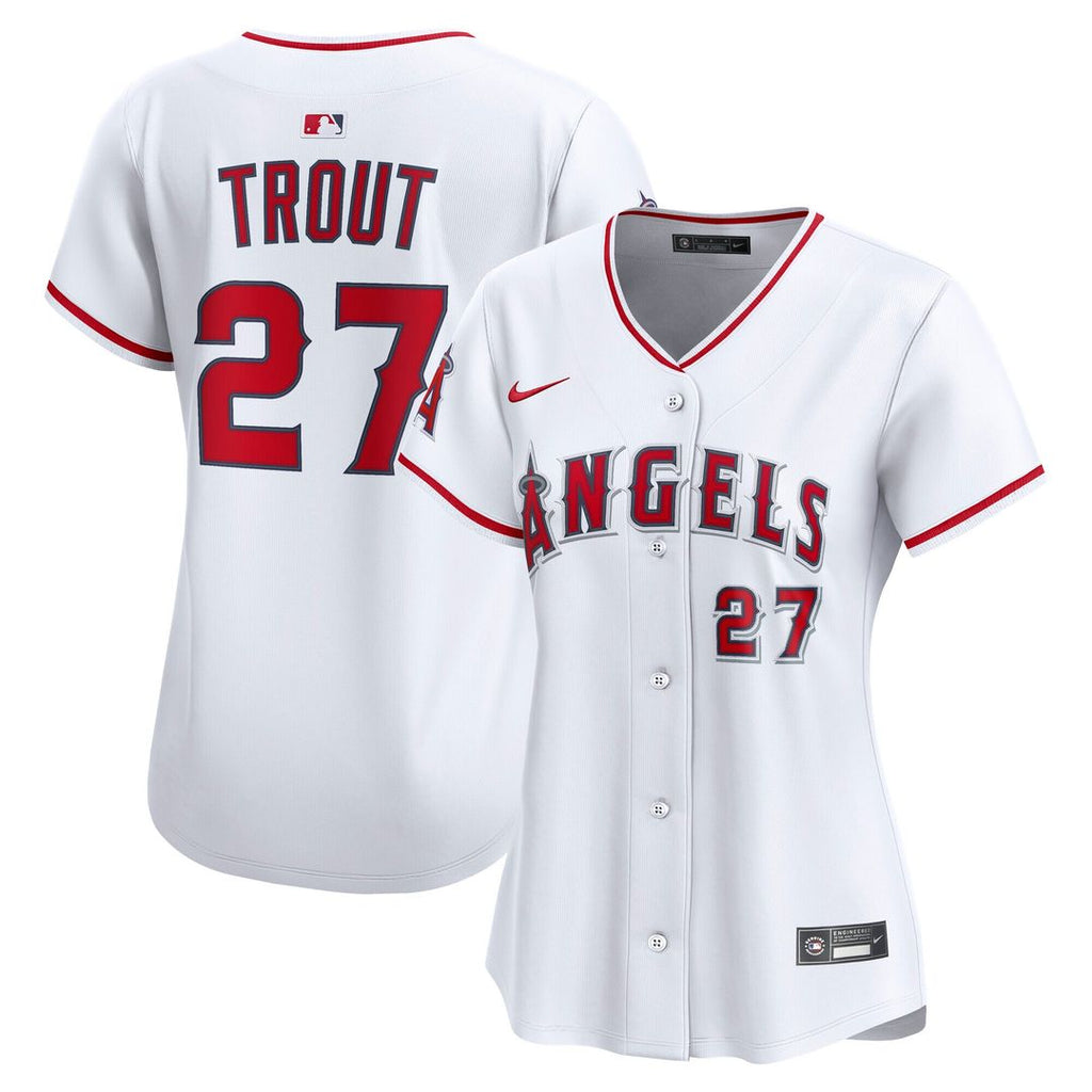 Los Angeles Angels Mike Trout Women's Home Limited Jersey - White