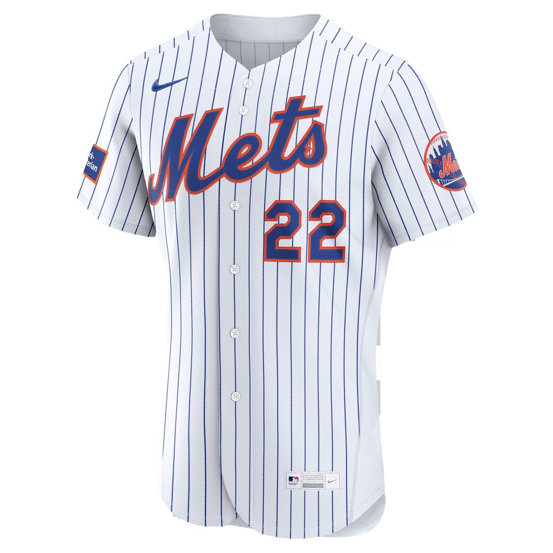 New York Mets Juan Soto Home Authentic Sponsor Patch Jersey - White