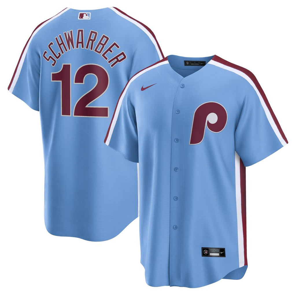 Philadelphia Phillies Kyle Schwarber Alternate, 1st Replica Jersey - Light Blue