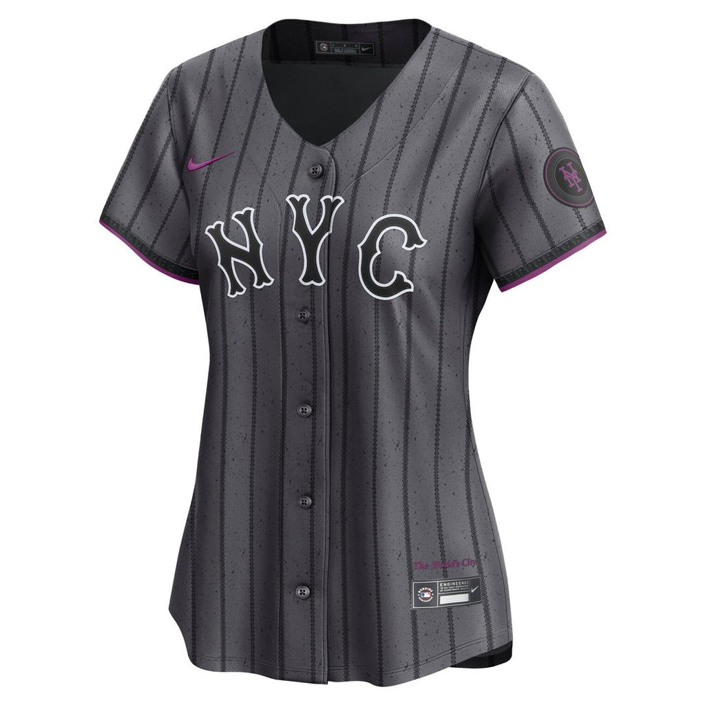New York Mets Francisco Lindor Women's City Connect Limited Jersey - Gray