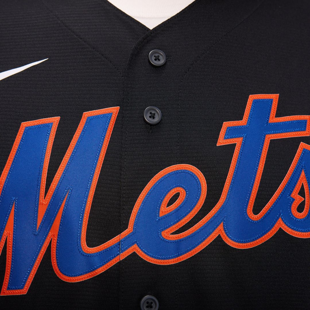 New York Mets Starling Marte Alternate Replica Jersey - Black
