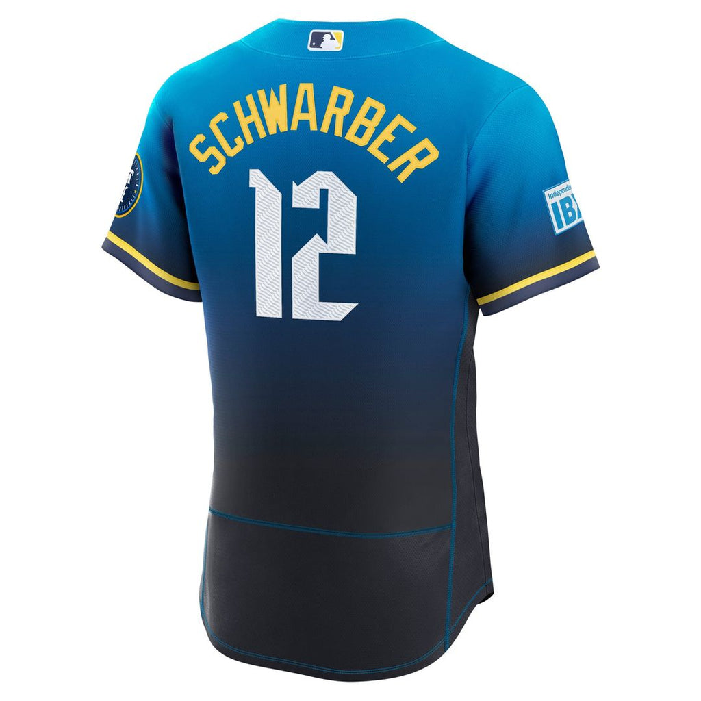 Philadelphia Phillies Kyle Schwarber City Connect Authentic Sponsor Patch Jersey - Navy