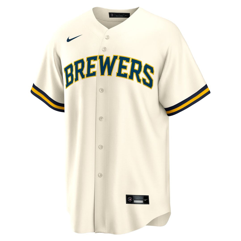 Milwaukee Brewers William Contreras Home Replica Jersey - Cream
