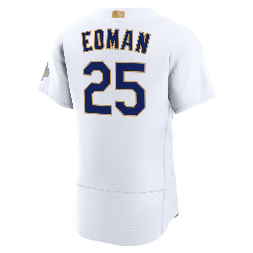 Los Angeles Dodgers Tommy Edman 2026 Gold Collection Authentic Jersey - White