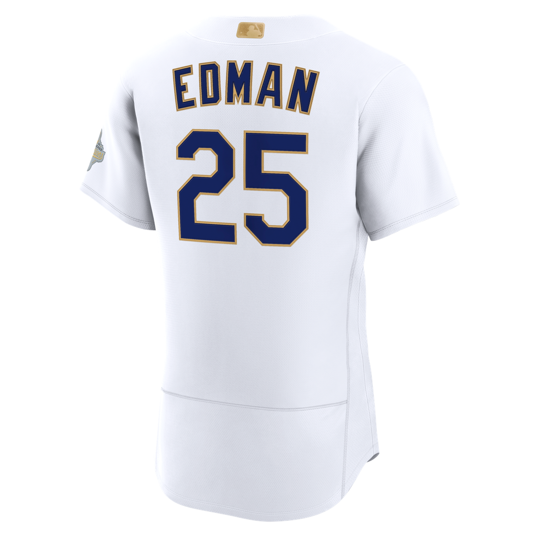 Los Angeles Dodgers Tommy Edman 2026 Gold Collection Authentic Jersey - White