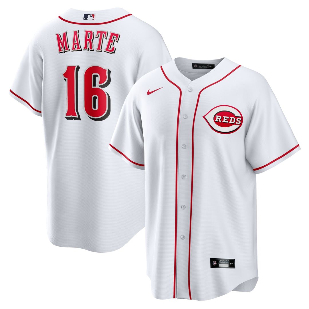 Cincinnati Reds Noelvi Marte Home Replica Jersey - White