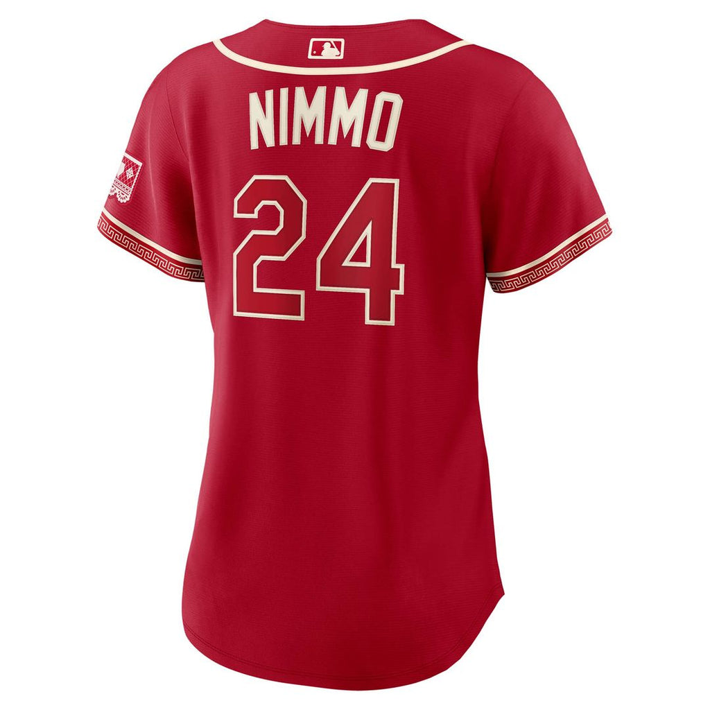 Texas Rangers Brandon Nimmo Women's 2026 City Connect Stadium Jersey - Red