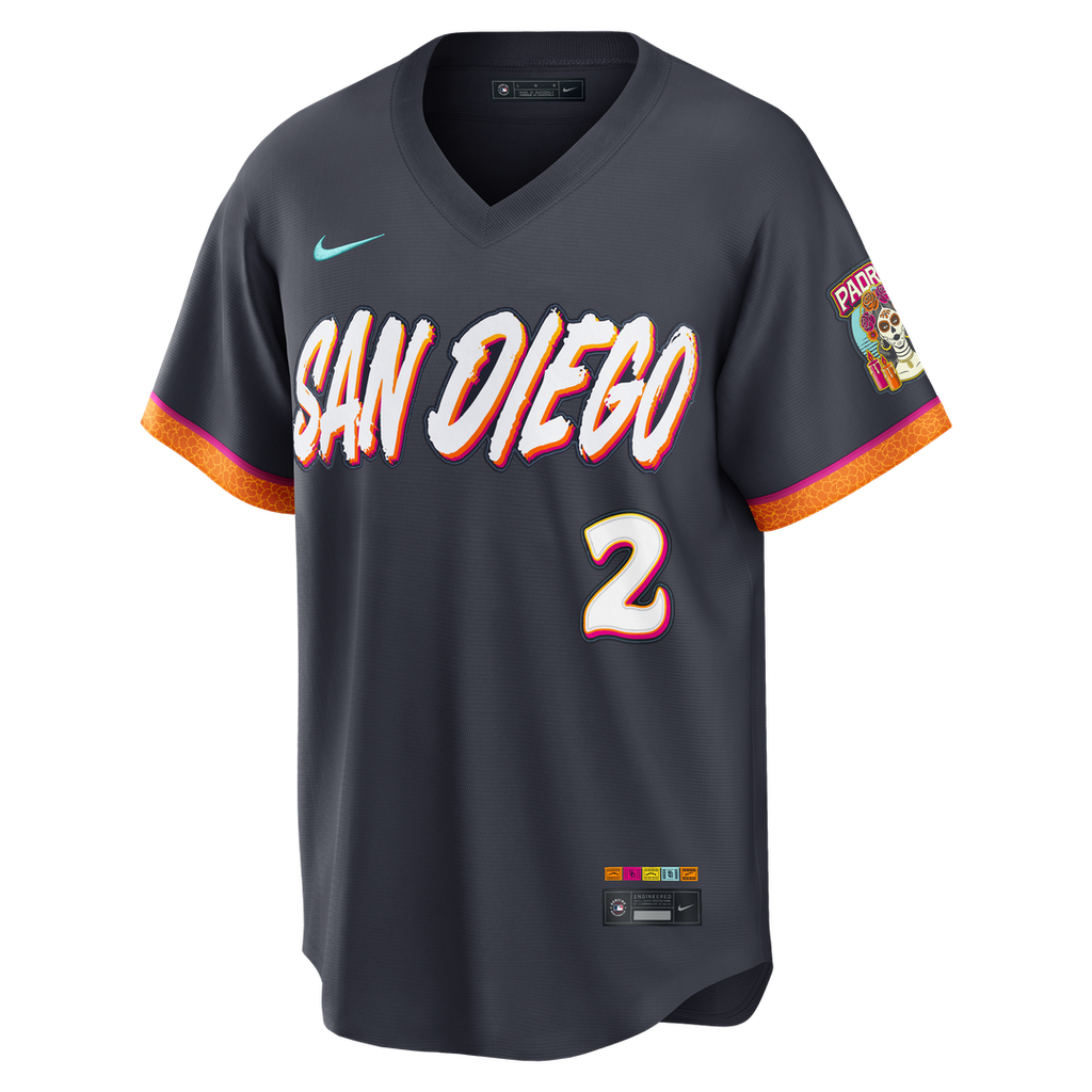 San Diego Padres Xander Bogaerts 2026 City Connect Stadium Jersey - Obsidian