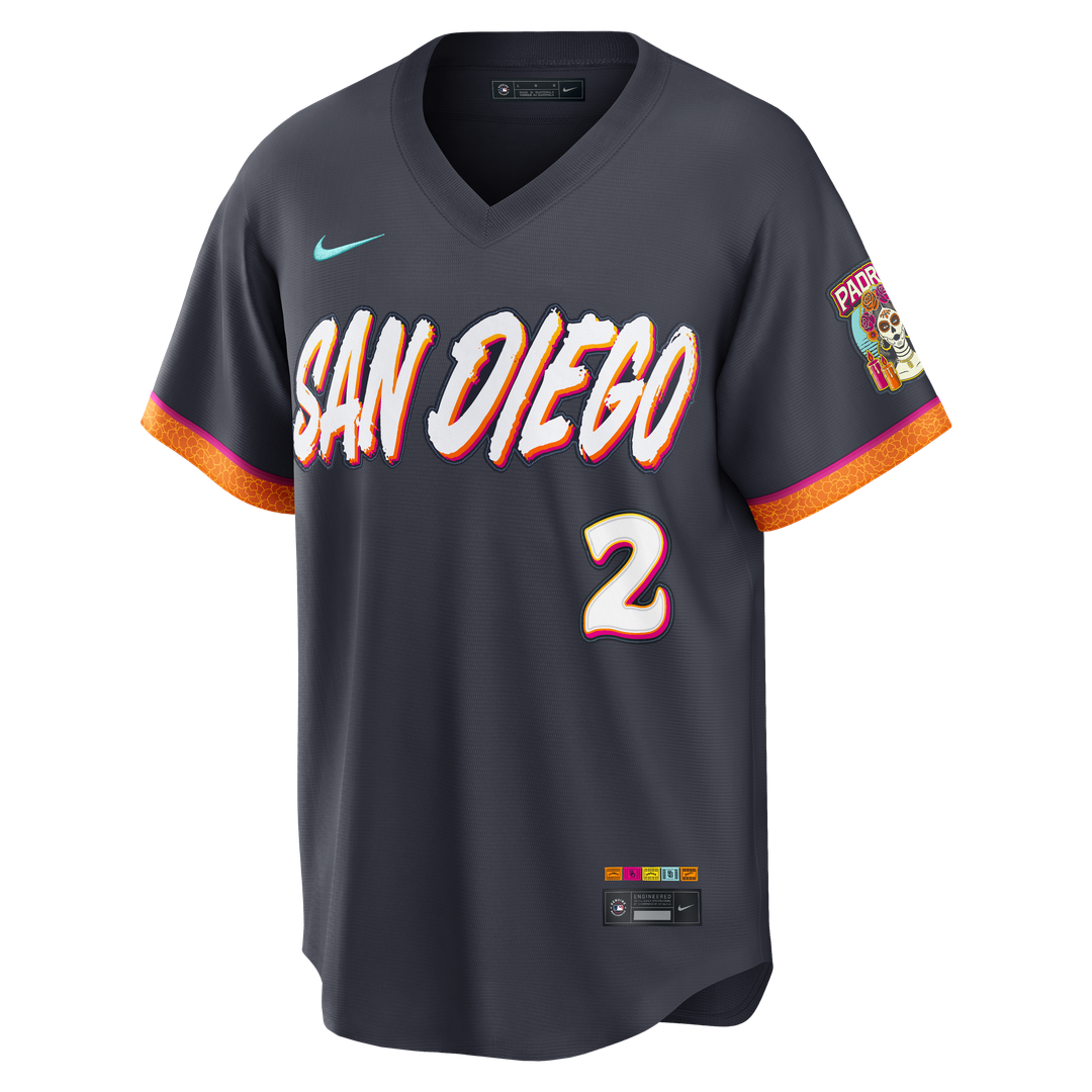 San Diego Padres Xander Bogaerts 2026 City Connect Stadium Jersey - Obsidian